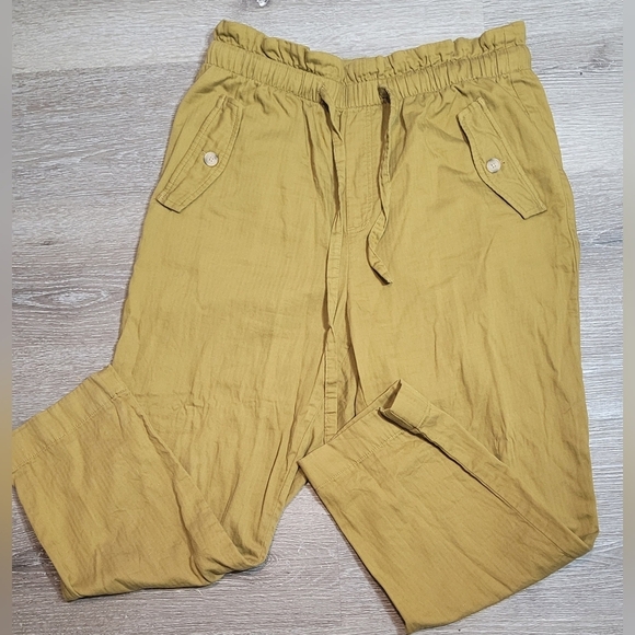 LOFT Pants - Loft High Rise Straight Paperbag Pants Large